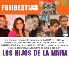 a poster for fujibestias los hijos de la mafia features a mouse