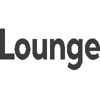 a black and white logo that says lounge on a white background