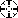 a black and white image of a cross with a square in the middle .