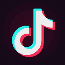 a tiktok logo with a dark background