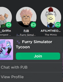 a screen shot of a furry simulator tycoon game