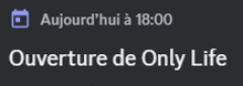 a gray background with the words ouverture de only life on it