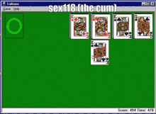 a computer screen shows a game of solitaire and the score is 474