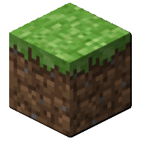 a block of dirt and grass in a minecraft game