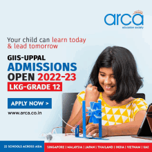 an advertisement for giis-uppal admissions open 2022-2023 lkg-grade 12