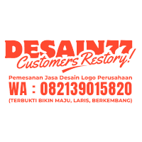 a logo for a company called desain 77 customers restory