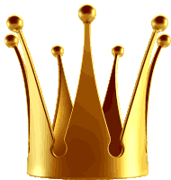 a gold crown on a white background that looks like a crown