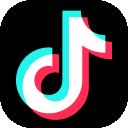 a tiktok logo with a black background