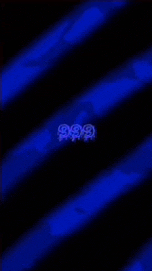 a blue and black striped background with the word 666 written on it