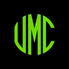 a green logo that says umc in a circle