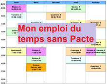 a schedule for mon emploi du temps sans pace