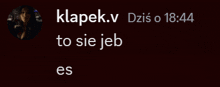 a dark background with a picture of a woman and the words klapek.v