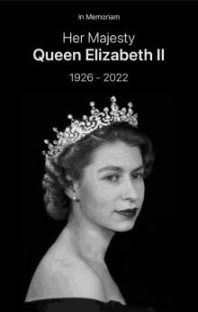 a poster for queen elizabeth ii 1926-2022