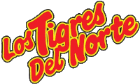 a logo for los tigres del norte is displayed on a white background