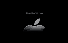 a black background with the apple logo and the words macbook pro