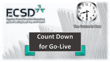 a clock with the words count down for go-live on it