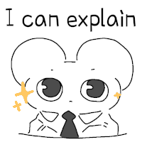 a drawing of a mouse with the words i can explain behind it