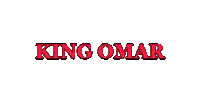 a logo for king omar is shown on a white background