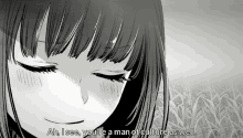 a black and white drawing of a girl with the words ah i see you 're a man of culture as well below her