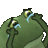 a cartoon frog is crying with tears running down its face .