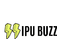 a logo for the company ipu buzz with a lightning bolt on it