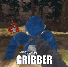 a video game with a gorilla and the word gribber