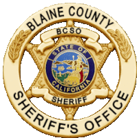 a blaine county sheriff 's office badge is shown