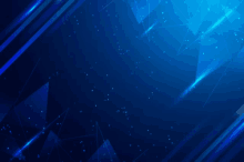 a dark blue background with lines and triangles on it