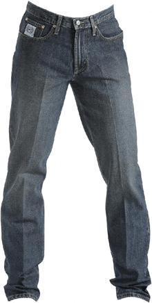 a pair of dark blue jeans with a pocket on the left side