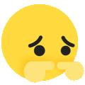 a yellow smiley face with a sad look on its face and a tear coming out of its mouth .