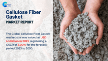 two hands holding a pile of cellulose fiber gasket