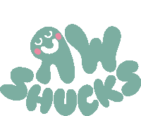 a logo for aw chuck 's with a smiling face