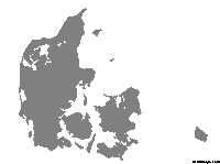 a map of denmark is shown in gray