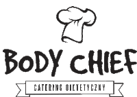 a black and white logo for body chief catering diet