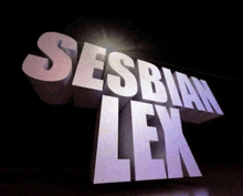 a sign that says serbian lex is lit up in the dark