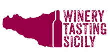 a winery tasting sicily logo with a map