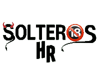 a logo that says solteros hr with a devil 's horns