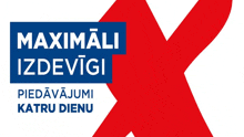 a blue and red sign that says " maximali izdevigi " on it