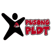 a logo for a company called pusong pldt with a person in a star .