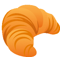 a close up of a croissant on a white surface