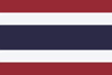 the flag of thailand is red , white , and blue with a white stripe in the middle .