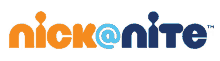 a logo for nick @ nite is shown in orange and blue