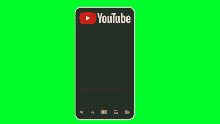 a cell phone with a youtube subscribe button on it