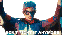 a woman in a superhero costume says i don 't fight it anymore