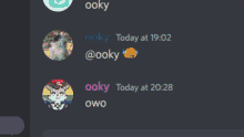 a screenshot of a discord app with a red button that says kick foxyowo on it