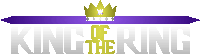 a logo for king of the ring with a crown on it