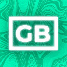 a green background with a white gb logo in a square