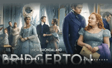 a poster for bridgerton season 3 features a group of people