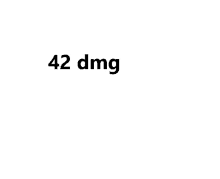 a white background with the words `` 42 dmg '' in black letters .