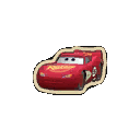 it is a sticker of lightning mcqueen from cars .